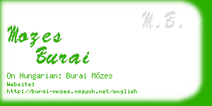 mozes burai business card